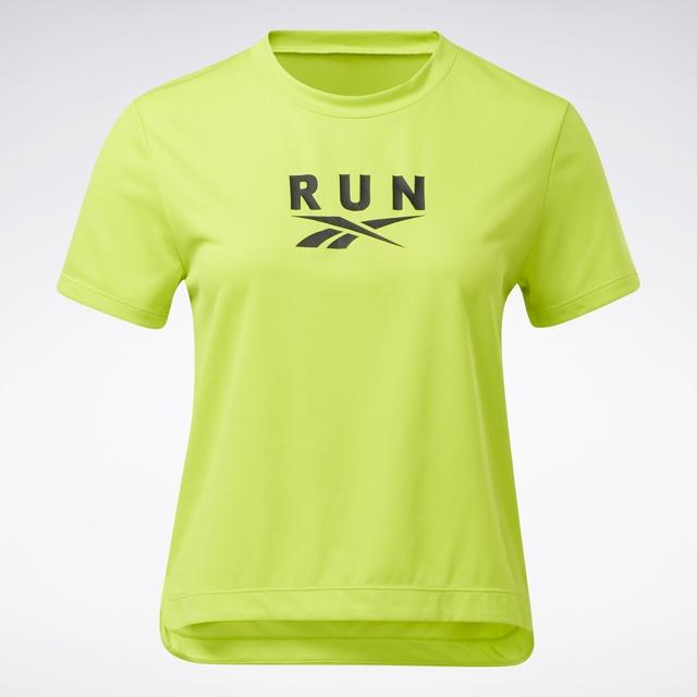 Reebok RUNNING Áo thun Tập luyện Nữ Workout Run Sw Graphic Màu vàng GS1945