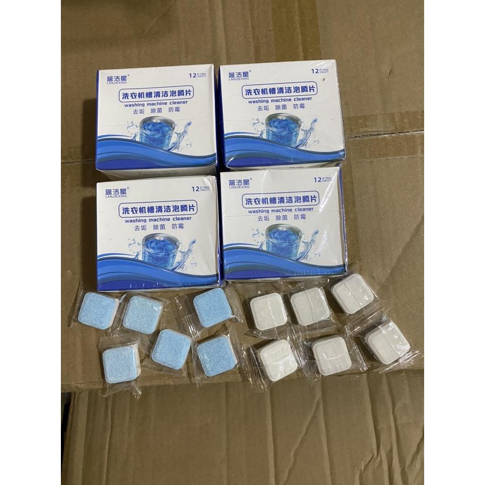 Hộp 12 Viên Vệ Sinh Lồng Máy Giặt và Tẩy Chất Cặn Bẩn Lâu Ngày Hiệu Quả