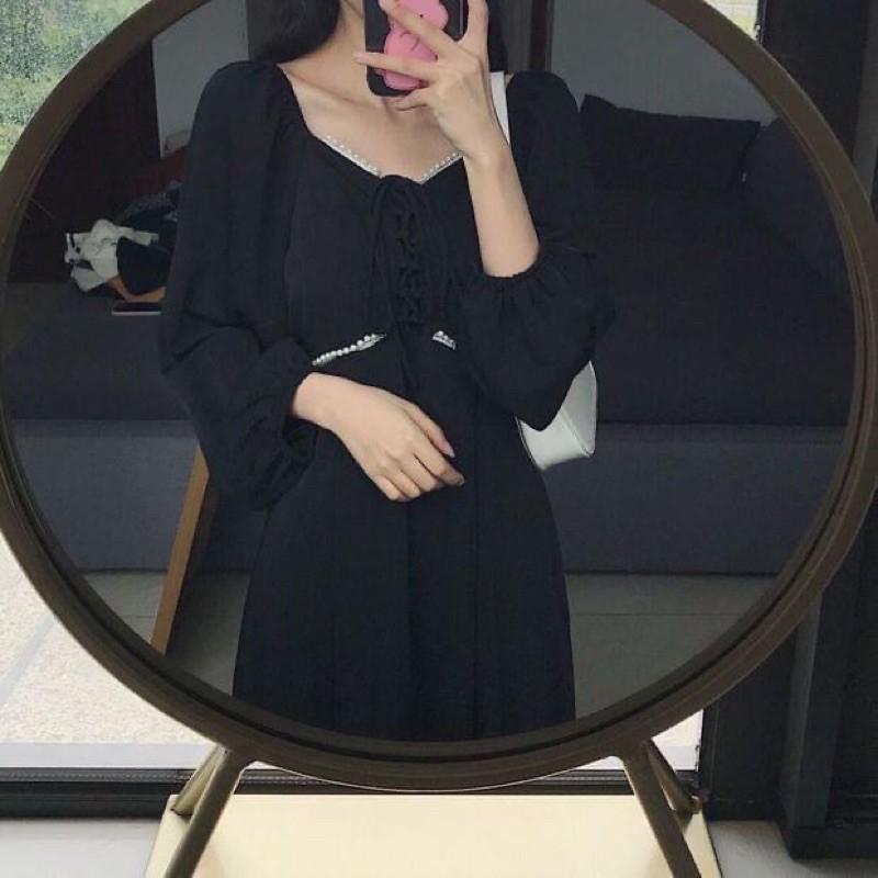 ĐẦM ĐEN TAY DÀI DÁNG DÀI