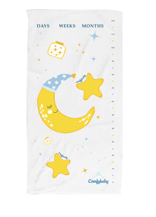 Khăn Tắm Em Bé Cao Cấp Comfybaby, Khăn Cotton Siêu Mềm (60x120Cm) Tặng Khẩu Trang - Màu Ngẫu Nhiên