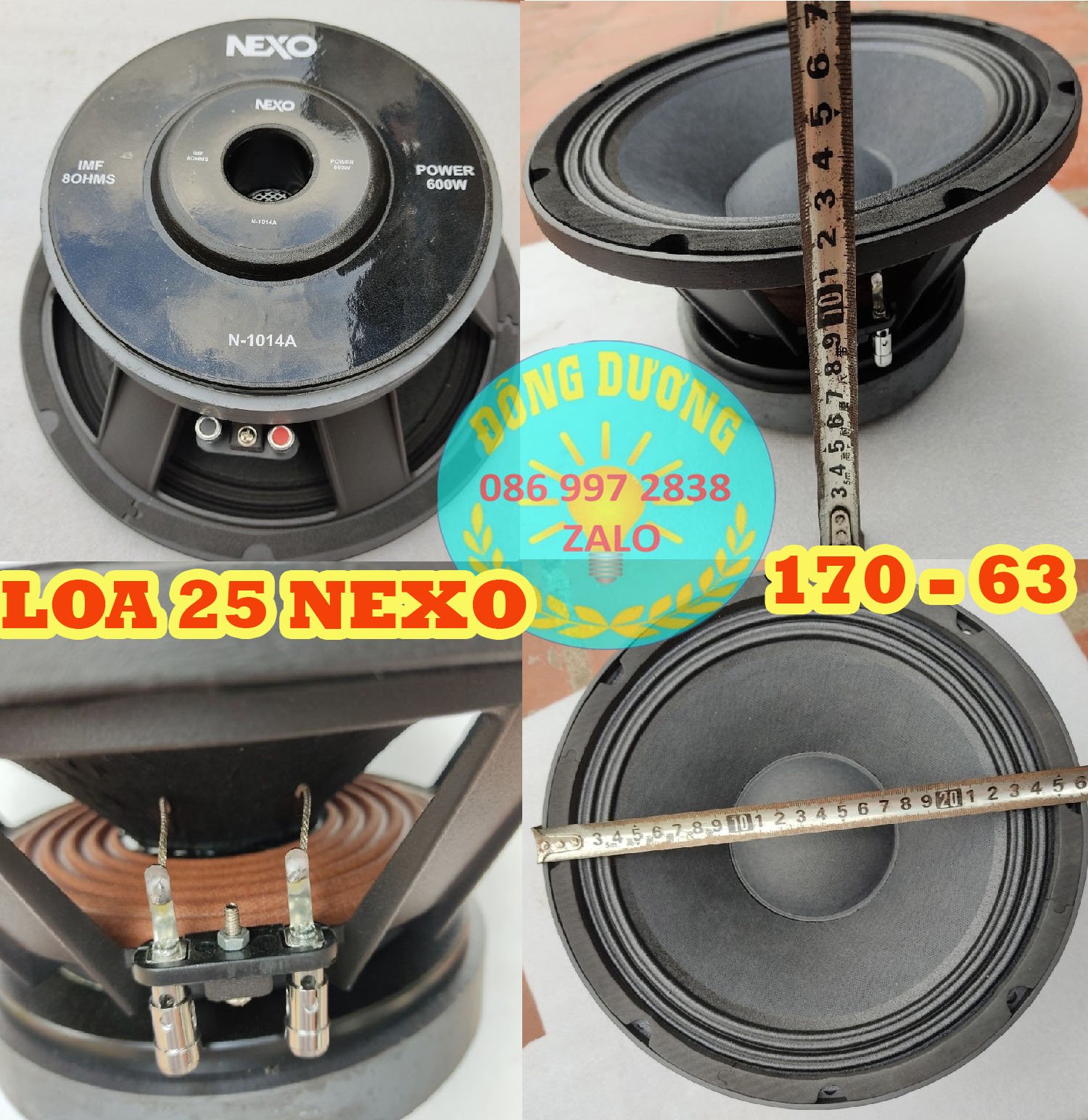 LOA BASS 25 CAO CẤP NEXO TỪ 170 COIL 63 - GIÁ 1 CẶP - CỦ LOA FULL 25