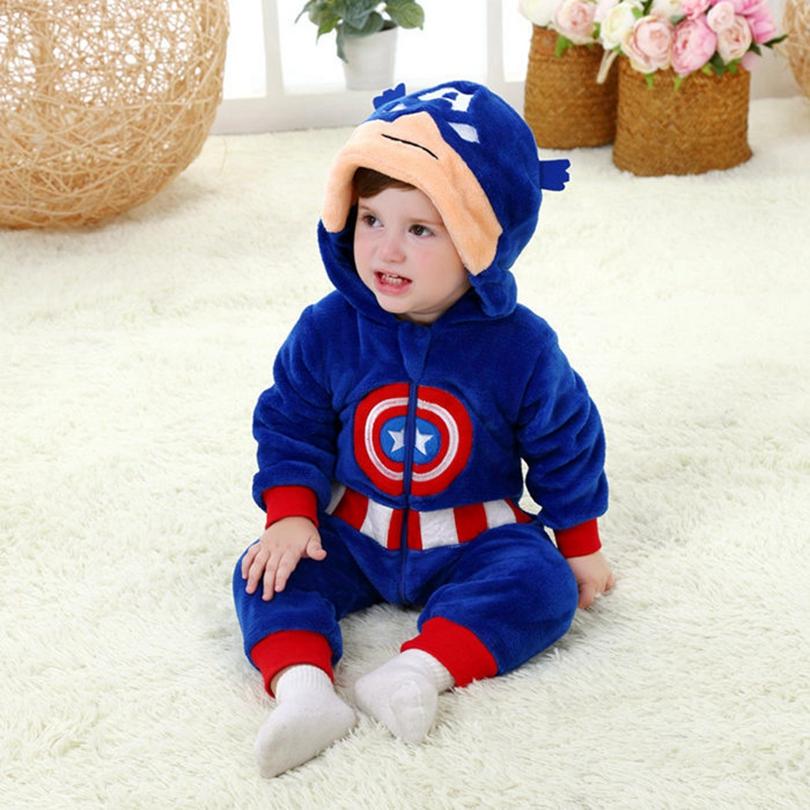 Bé Mỹ Thuyền Trưởng Quần Áo Dài Tay Có Bé Rompers Áo Liền Quần cho Bé Trai Bé Gái Trẻ Sơ Sinh Áo Liền Quần