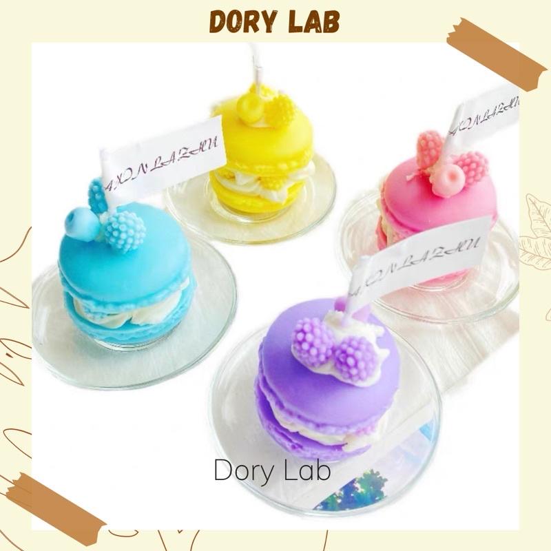 Nến Thơm Bánh Macaron Mix Topping Nhiều Màu Sắc Size Lớn 5cm - Dory Lab