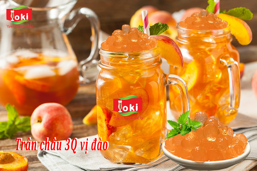 Hình ảnh Combo Trân châu 3Q hương xoài Yoki và Trân châu 3Q hương đào Yoki