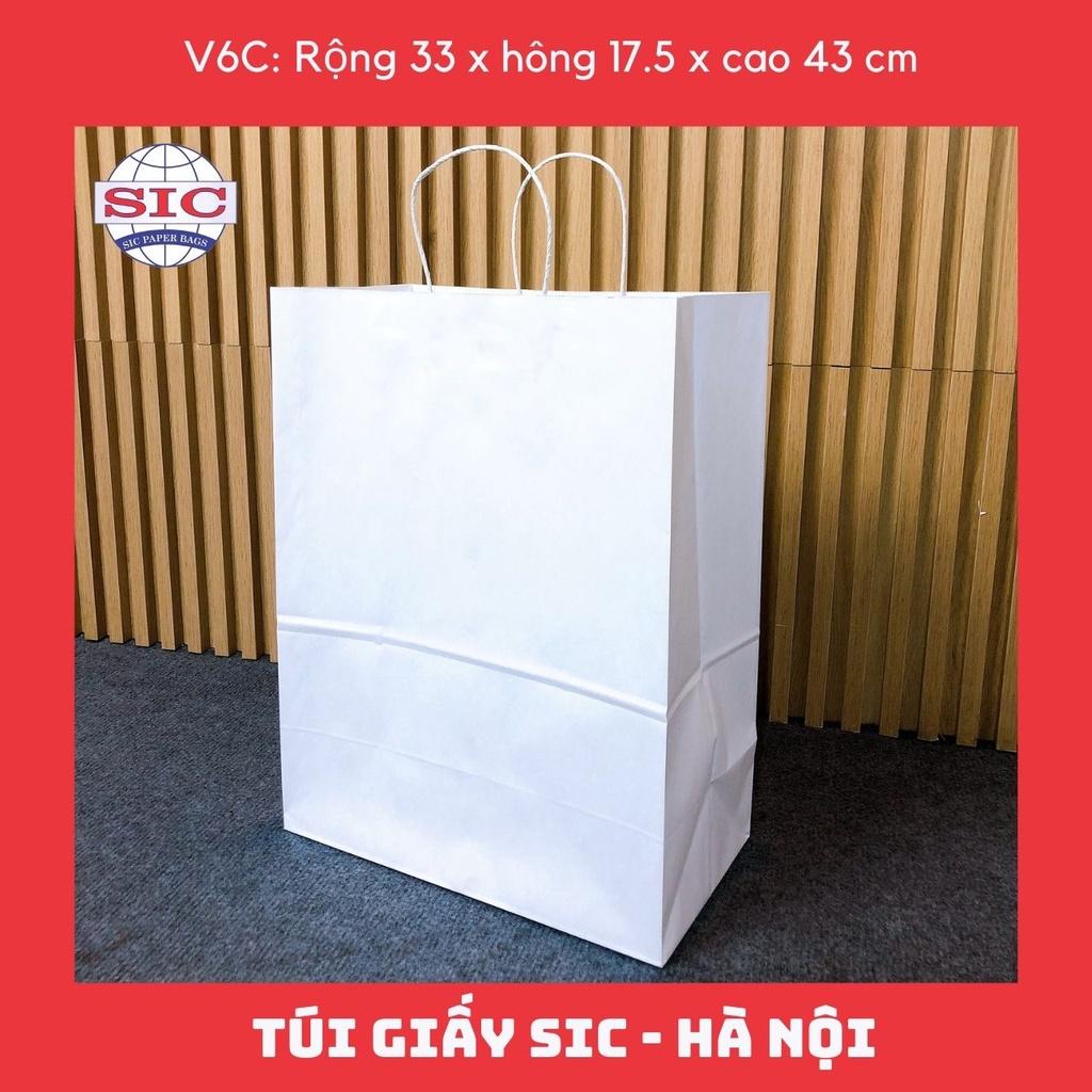 10 CHIẾC TÚI GIẤY KRAFT V6C: 33x17.5x43 cm CÓ QUAI
