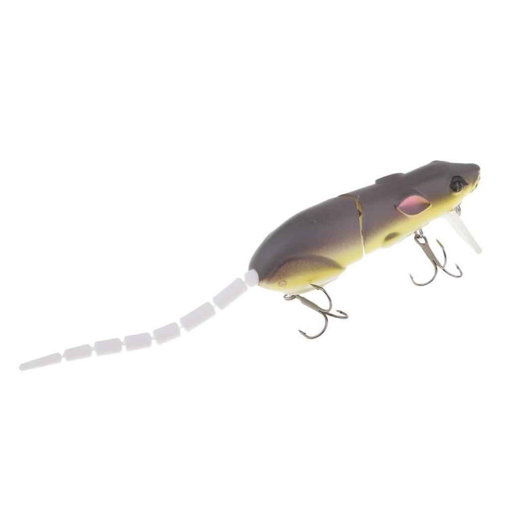 2pcs Multi-joint Tail Mice Rat Lures Topwater Fishing Lures Soft Bass Baits