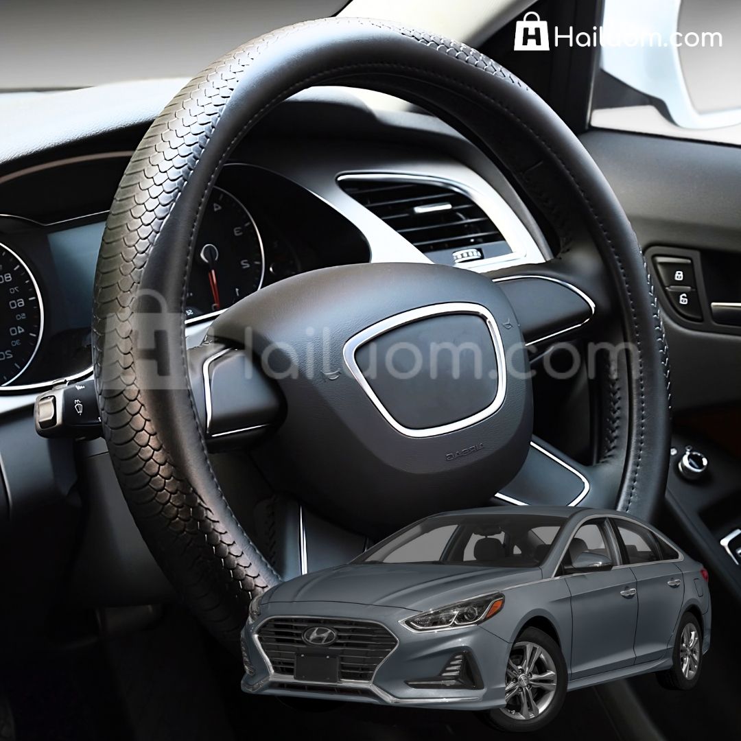 Bọc Vô Lăng ô tô cho HYUNDAI SONATA Da Thật Họa Tiết Da Rắn Cao Cấp