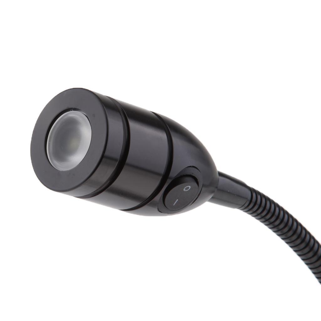 Marine 12V Led White/Red Light, Dimmable Lamps, Flexible Reading Chart Light for Boat, Rv, Caravan