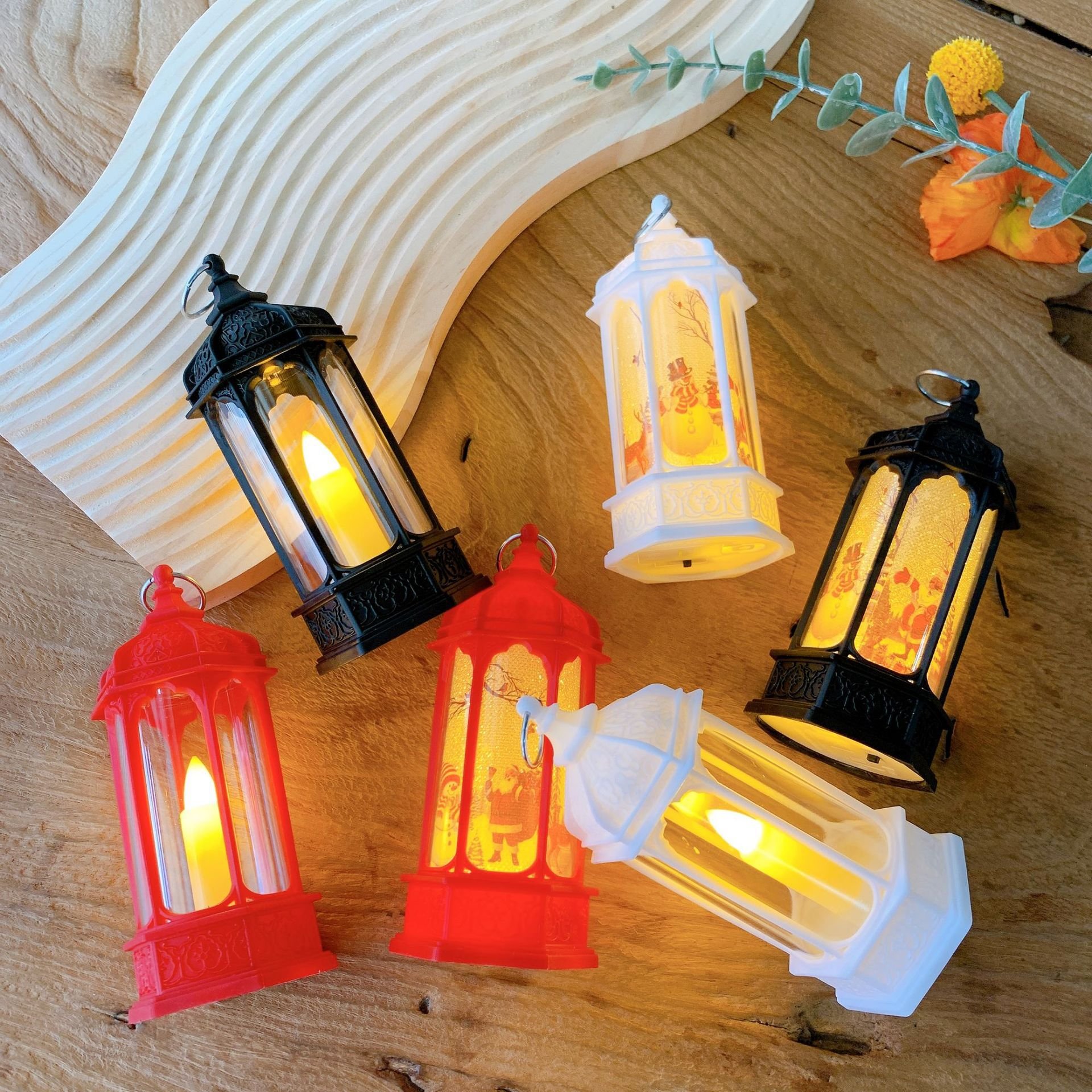 Nến Điện Tử Để Bàn Trang Trí Phong Cách Cổ Điển 14x5cm Có Móc Treo