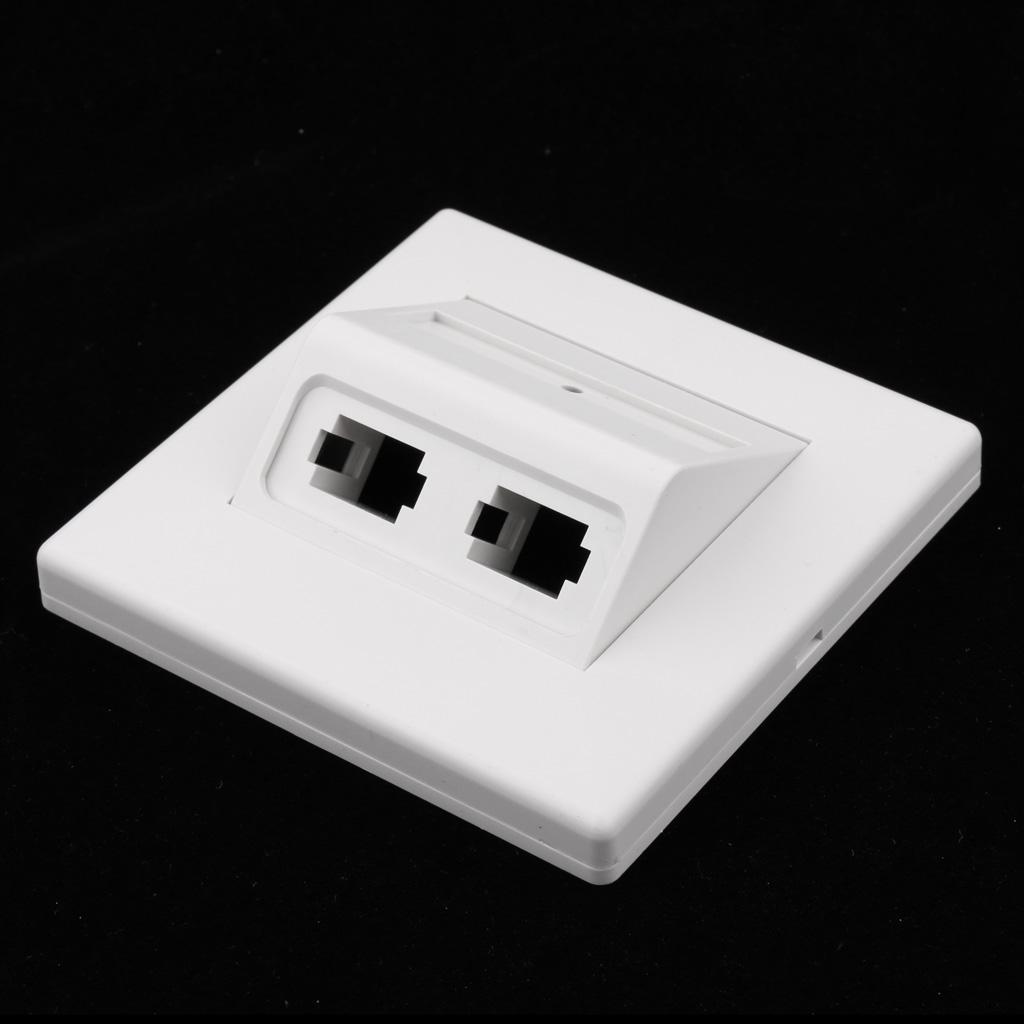 ABS 2 Sockets Fiber Tray Fiber Optic Wall Plate Panel