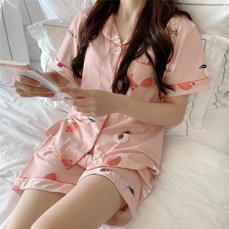 Pijama mặc ở nhà, Bộ Ngủ Nữ cotton ngắn tay nhiều màu BNN03