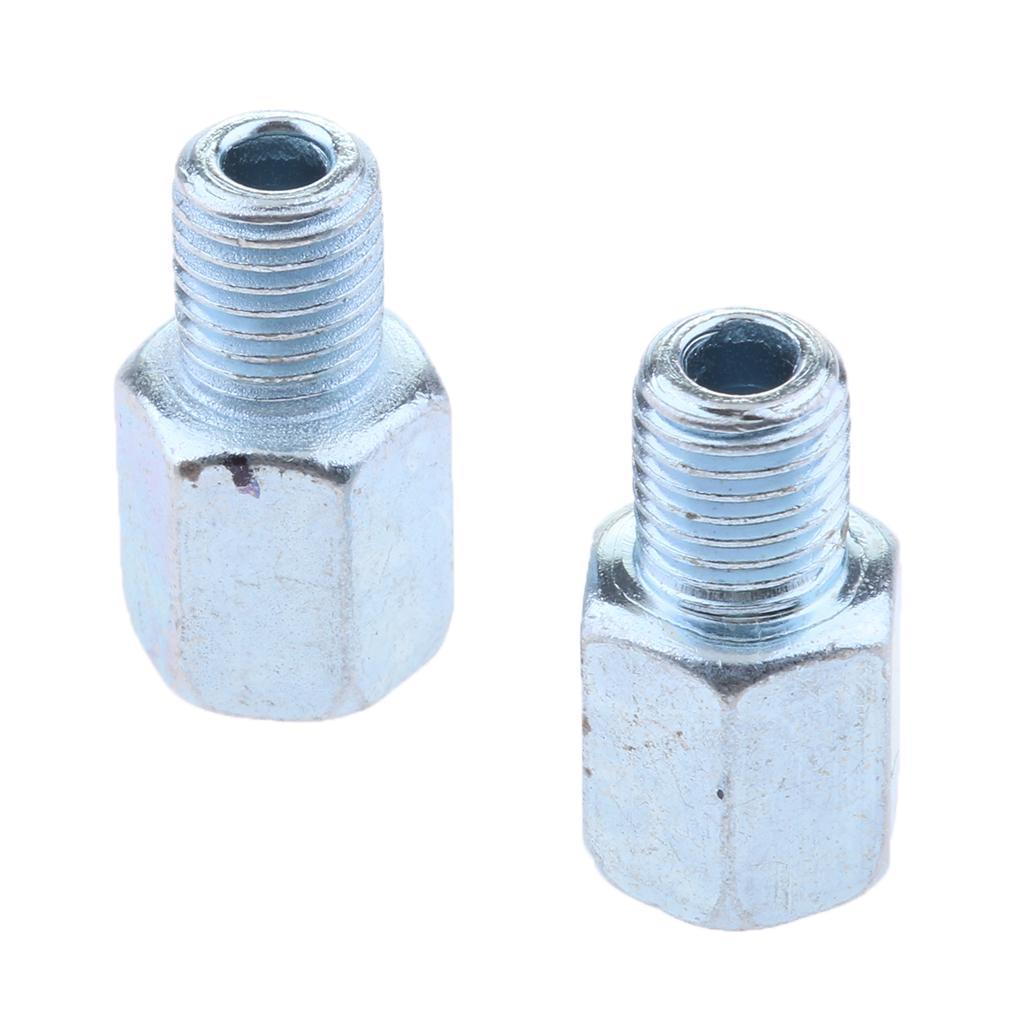 4X Scooter Mirror Adapters 2 Pcs 10mm Female to 10mm Male + 2Pcs 10mm Male to 10mm Female for Motorcycle - 10mm L-H Thread / 10mm R-R Thread