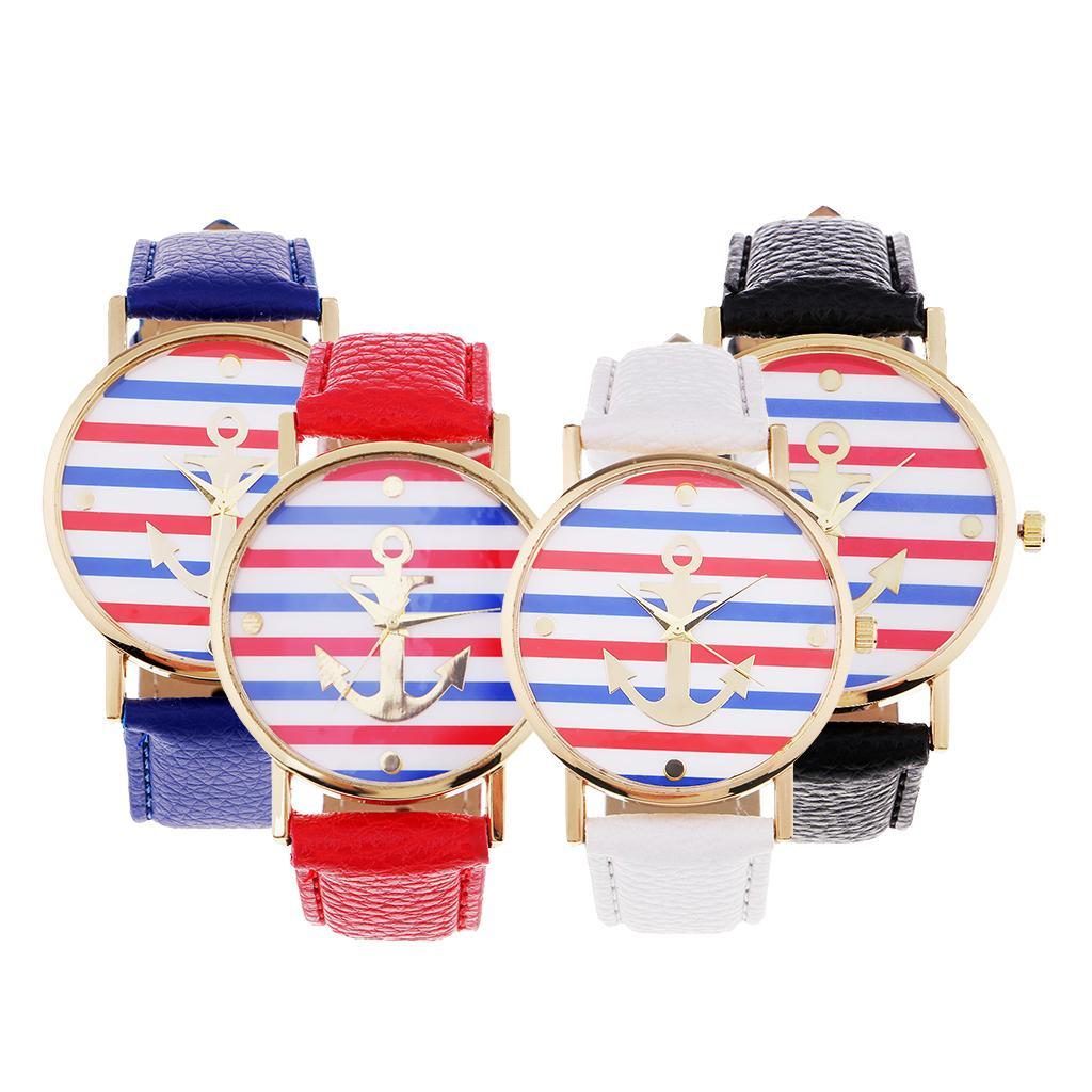 Men's Luxury Sport Watches Men's Quartz Wrist Watch Navy Style Leather Watch