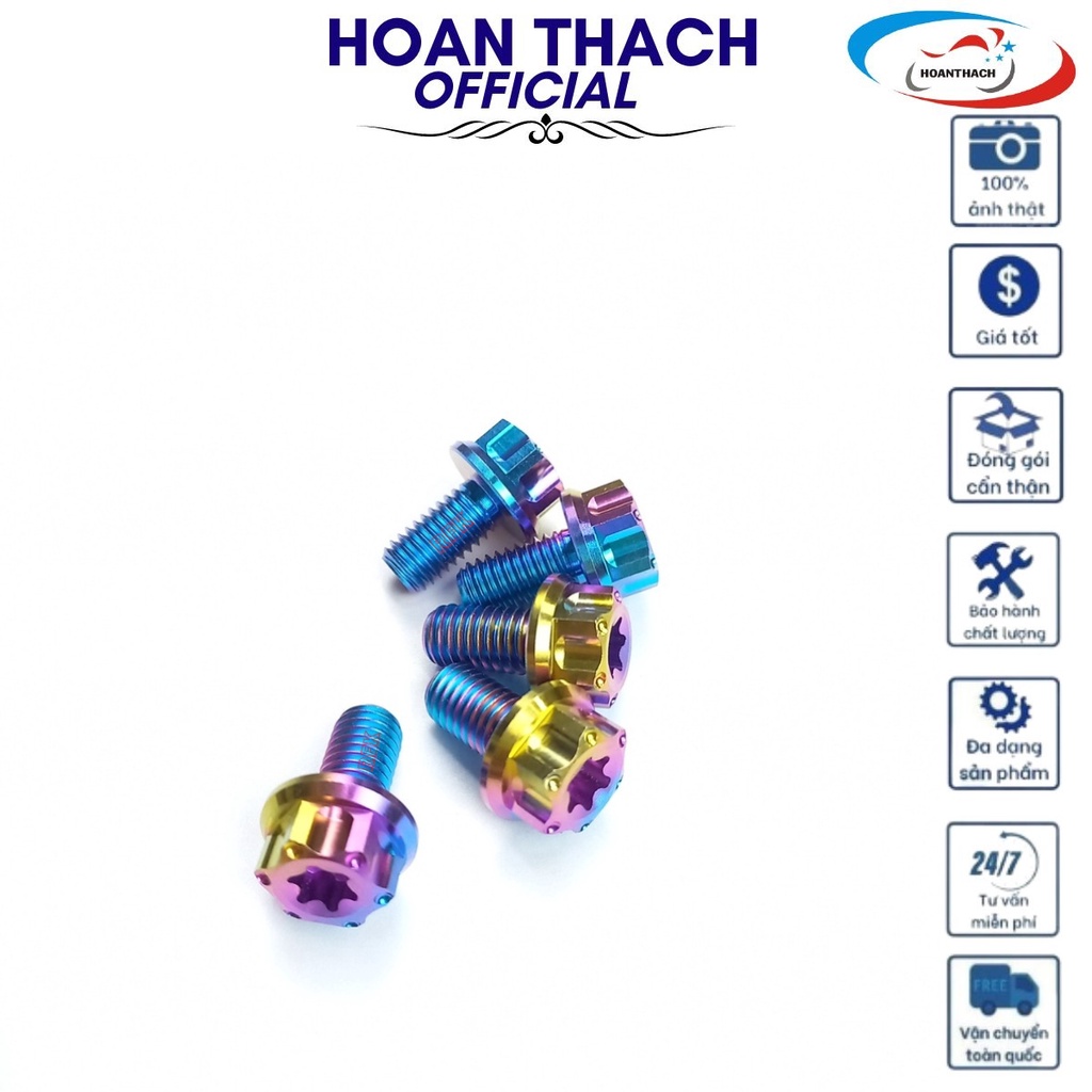 Ốc 8L10 Titan 7 màu Đầu Salaya gắn nhiều dòng xe ,SP017501 (giá 1 con)