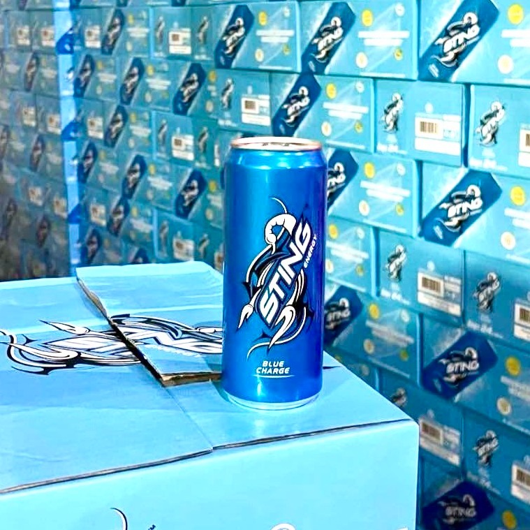1 Lon Nước Uống Tăng Lực sting blue Thái Công Dạng Lon Xanh Dương 999999999 sting blue charge sting 1 tỷ