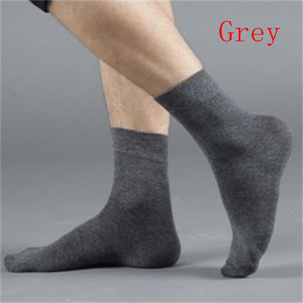 ☆YOLA☆ 1Pair Simple 80% Wool Solid Color Cotton Men's Socks Sport Fashion Male Casual Warm Middle Calf/Multicolor