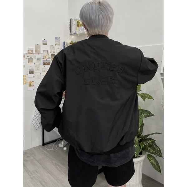 Áo bomber dù thêu da siêu hot áo bomber unisex hàn quốc