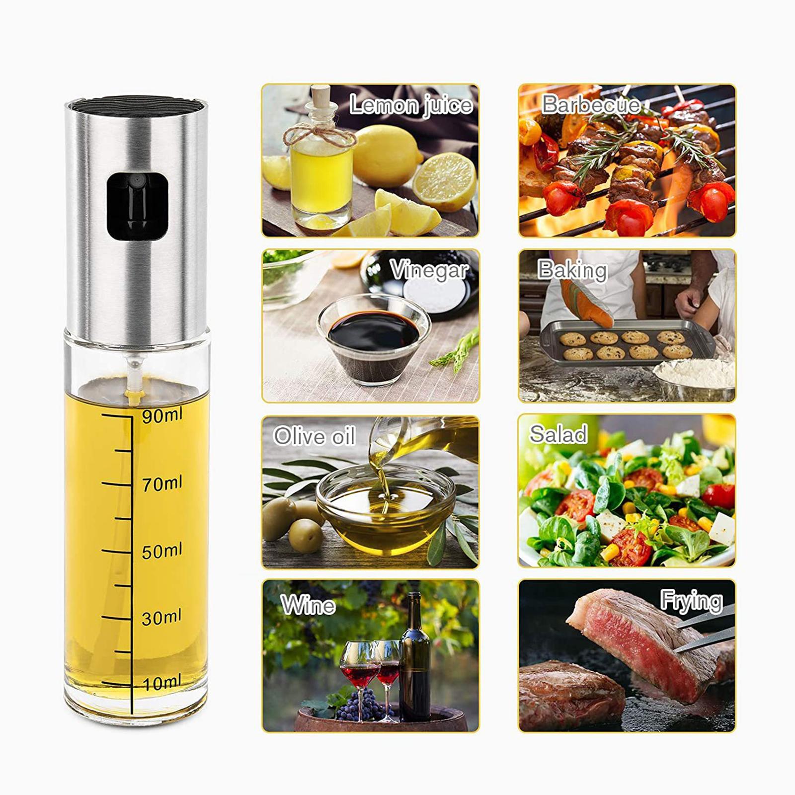 Olive Oil Sprayer Mister Spray Bottle Refillable Oil Dispenser for BBQ Salad Baking Roasting Grilling Hair Spray Bottle