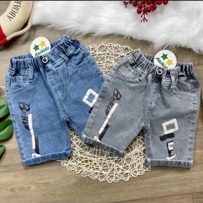 Quần jeans lửng STARKIDS cho bé trai size 10-50kg chất jeans nhập mềm mịn siêu dãn