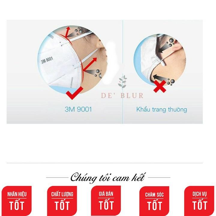 Khẩu Trang 3M 9001 Lọc 90% Bụi Mịn PM2.5 &amp; Khí Thải Chuẩn N90