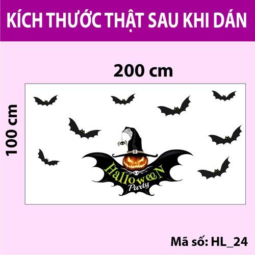 Decal trang trí Halloween vua dơi cùng đồng bọn