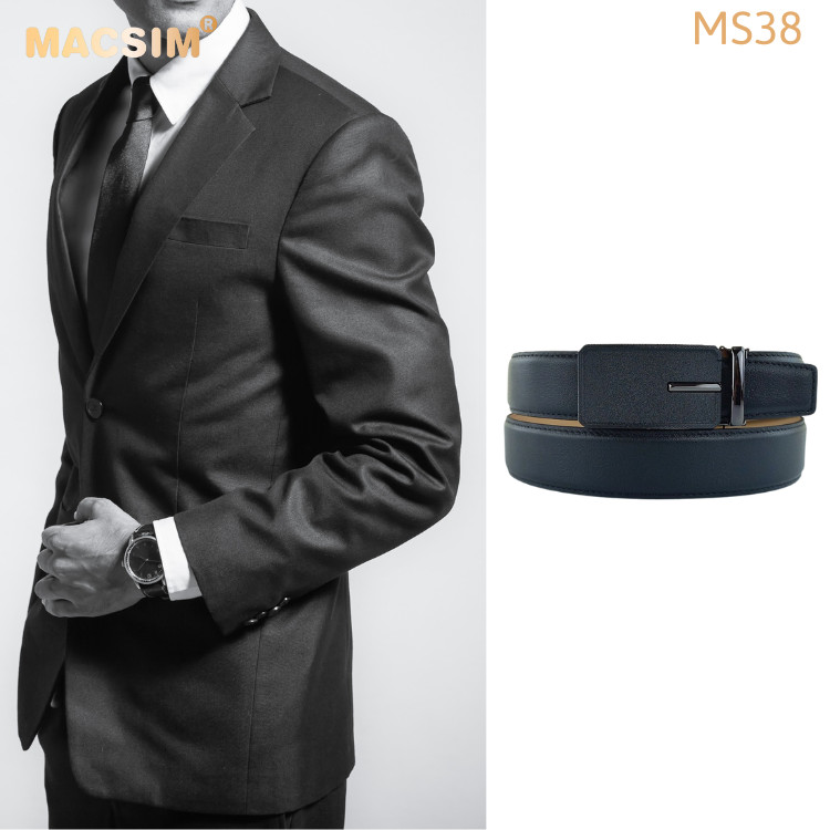 Thắt lưng nam da thật cao cấp nhãn hiệu Macsim Ms38