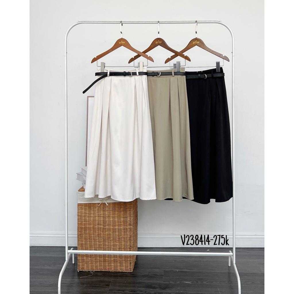 Chân váy nữ dáng dài xếp ly xòe v238414 by gerne