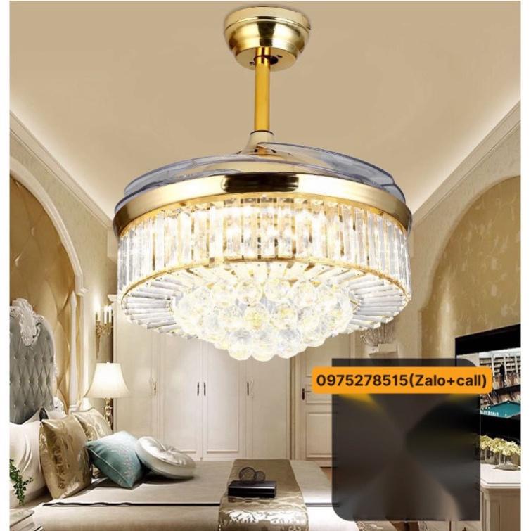 Quạt Trần nguyên nhân Công Lõi Đồn tiết kiệm ngân sách Điện, Có Đèn LED, Có Điều không chạm Tặng Móc cao su đặc treo quạ