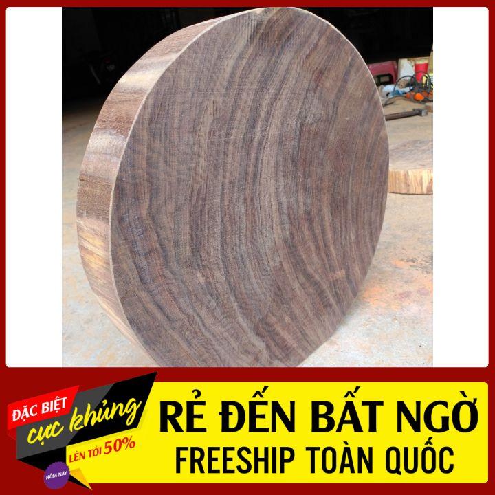 Thớt gỗ nghiến tây bắc đường kính 40cm dày 6, thớt gỗ không tâm nguyên khối độ bền cao