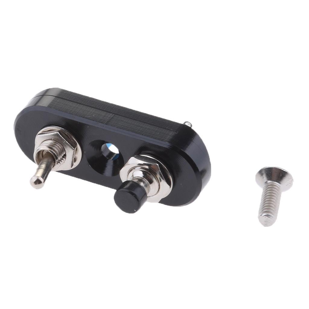 Mini Aluminum Black Motorcycle Handlebar Stop Start Dual Switch Button 12V