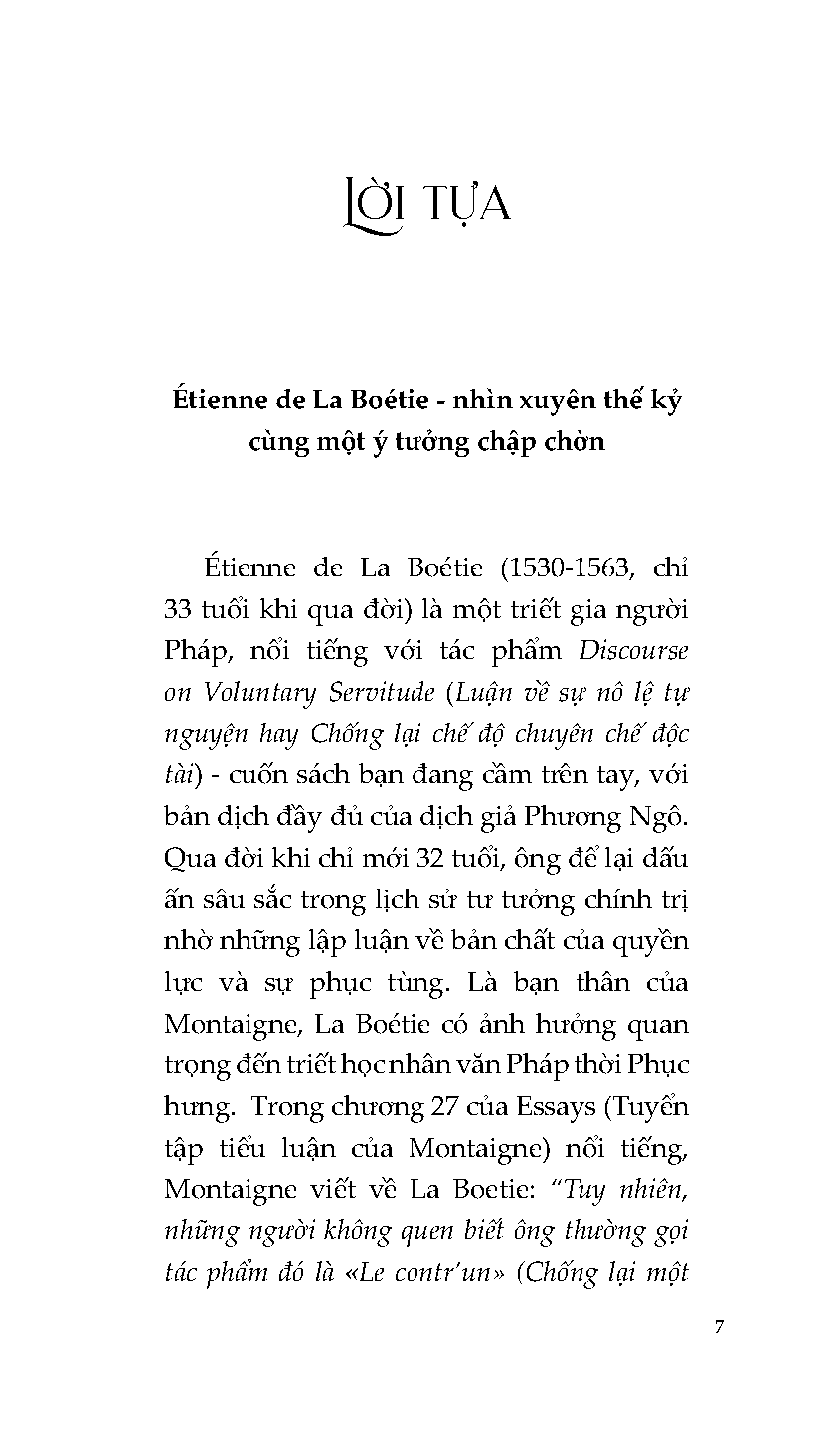 Sách - Luận Về Sự Tự Nguyện Nô Lệ Của Con Người