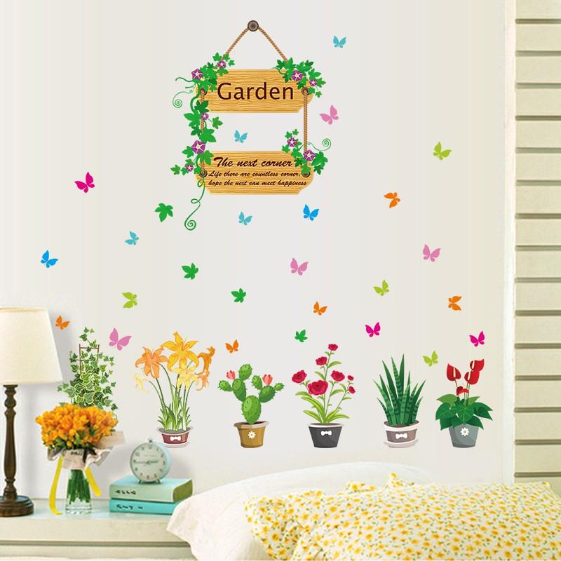 Decal dán tường khu vườn hoa cho bé 06 SK7066