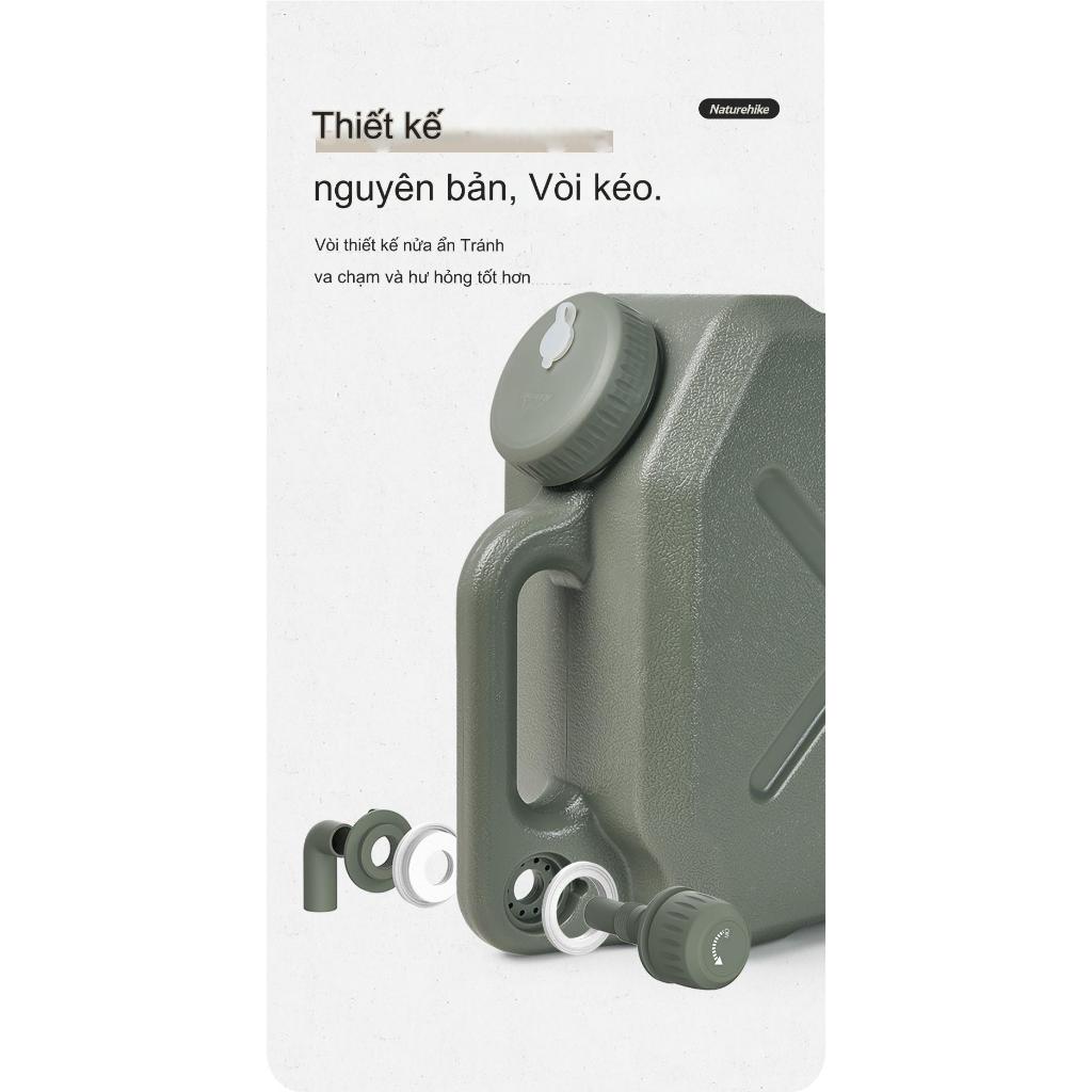 Can Đựng Nước Dã Ngoại, Can Đựng Nước Cắm Trại Có Vòi Naturehike CNH22CJ018