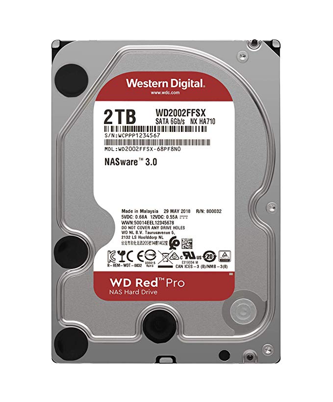 WD Red Pro 2TB NAS Internal Hard Drive WD2002FFSX