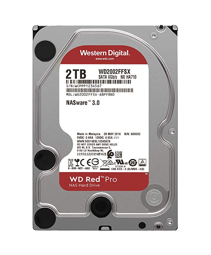 Ổ cứng HDD WD Red Pro 2TB 64MB 7200RPM WD2002FFSX  - Hàng Chính Hãng