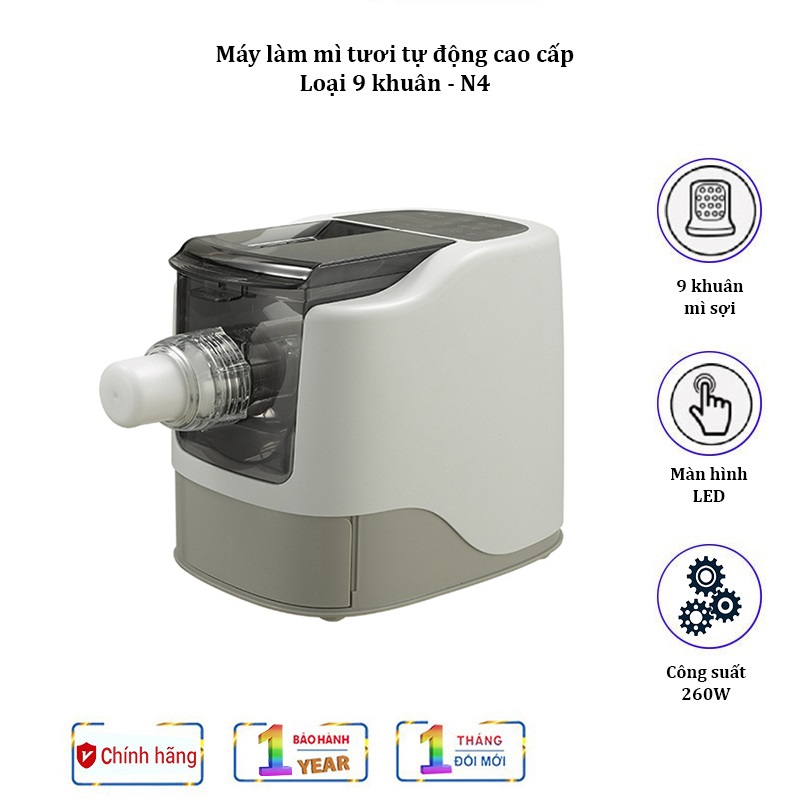 Máy làm mỳ sợi tươi tự động cao cấp N4 Công suất: 260W, Điện áp : 220V/50HZ