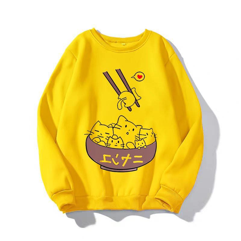 Áo Sweater nữ in Mèo Cute