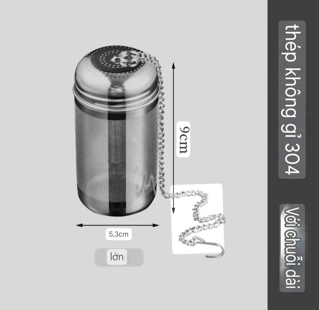 Dụng Cụ Lọc Quả Lọc Trà Inox SUS 304 &amp; 316L Quả Lọc Trà Gia Vị Thảo Quả Lỗ Lọc Siêu Mịn Kháng Khuẩn Công Nghệ CNC Cao Cấp