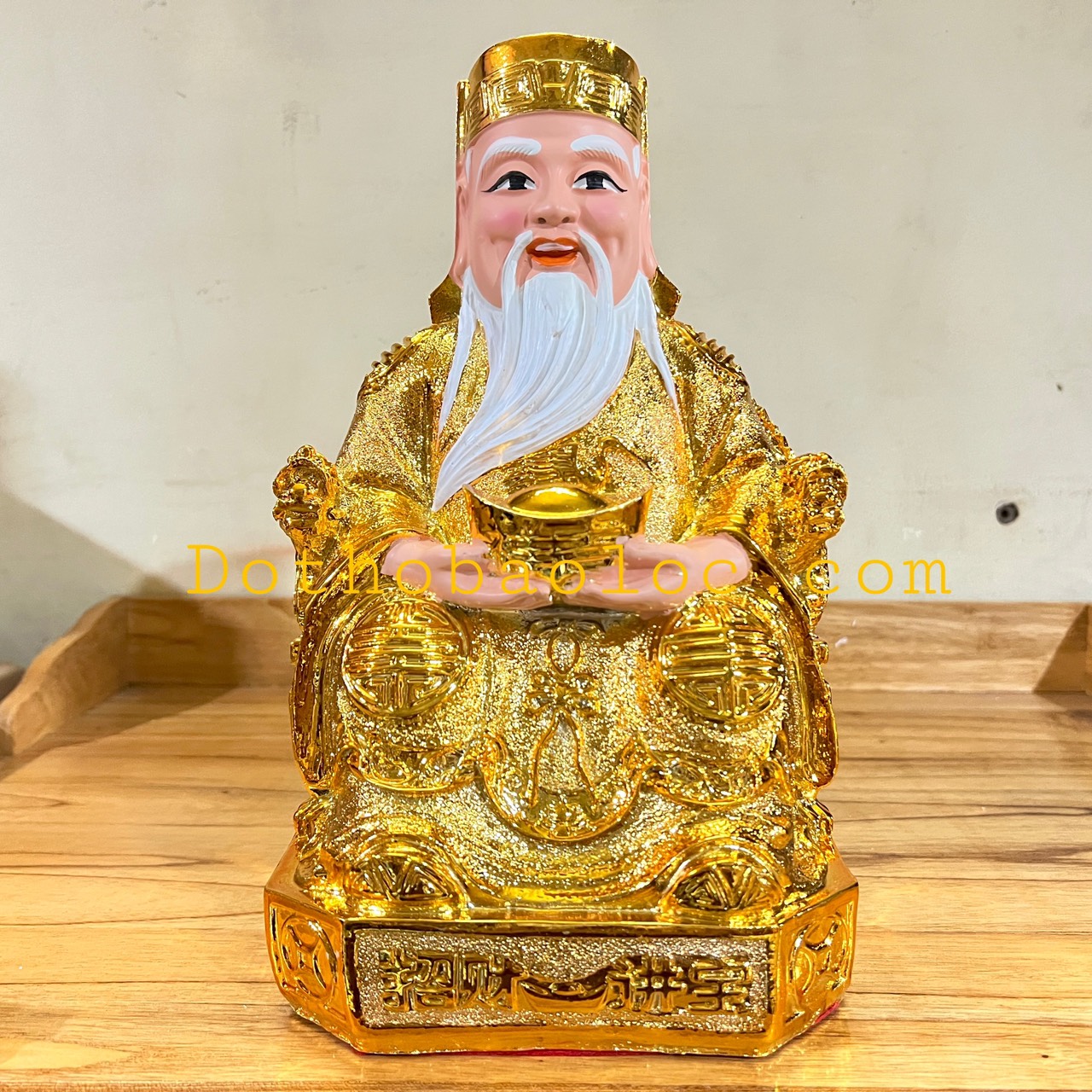 Tượng Thần Tài Thổ Địa kim sa cao cấp cao 32cm