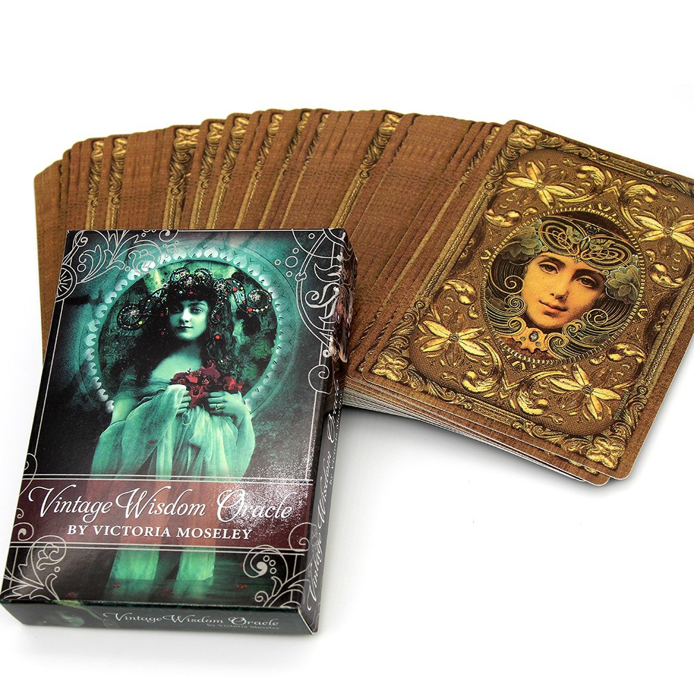 Bài Oracle Vintage Wisdom 52 Lá Bài Tặng Đá Thanh Tẩy