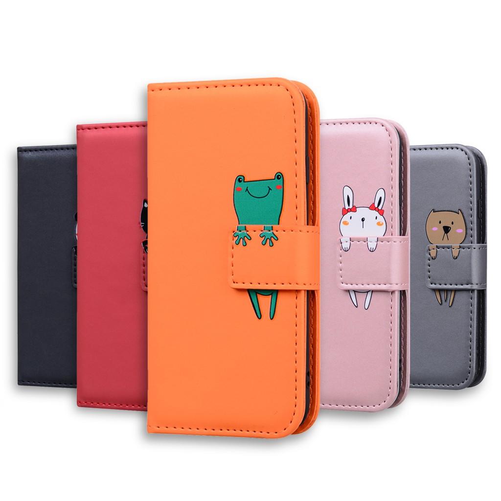 Ốp điện thoại dạng ví da lật có ngăn đựng thẻ cho Samsung Galaxy Note10 Note10+ Note9 S10 S9 S8 Plus S10+ S9+ S8+ S10E