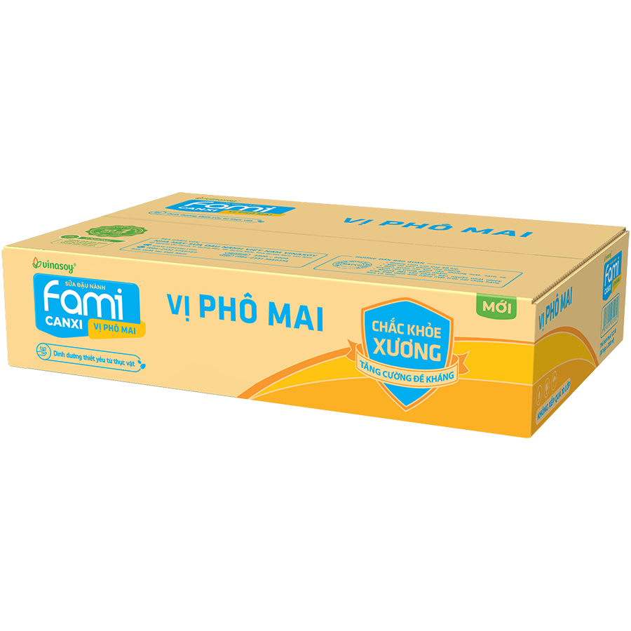 Thùng Sữa đậu nành Fami Canxi vị Phô Mai ( 200ml x 36 Hộp )