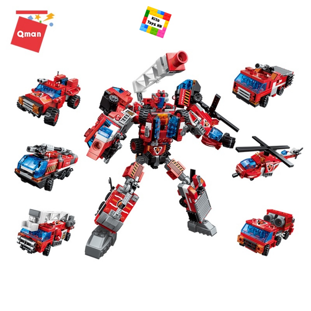 Bộ Lắp Ghép Đồ Chơi Lego Qman 1416 Người Máy Robot Sao Hỏa Rực Rỡ 498 Mảnh Ghép Cho Trẻ Từ 6 Tuổi