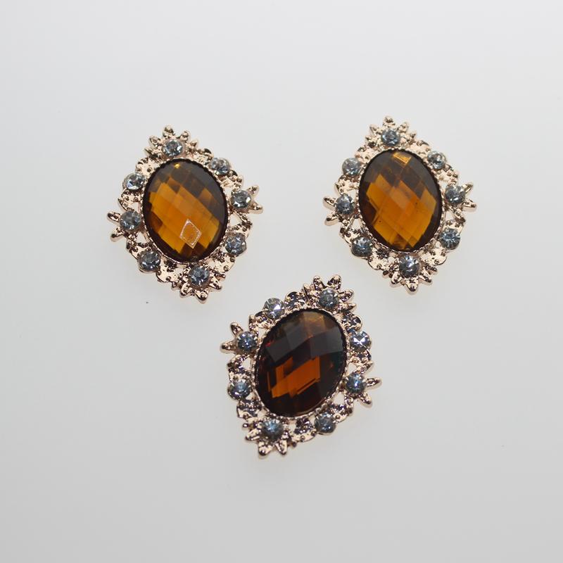 10 Chiếc Rhinestone Flat Back Hạt Nút Sổ Lưu Niệm Chỉnh Trang