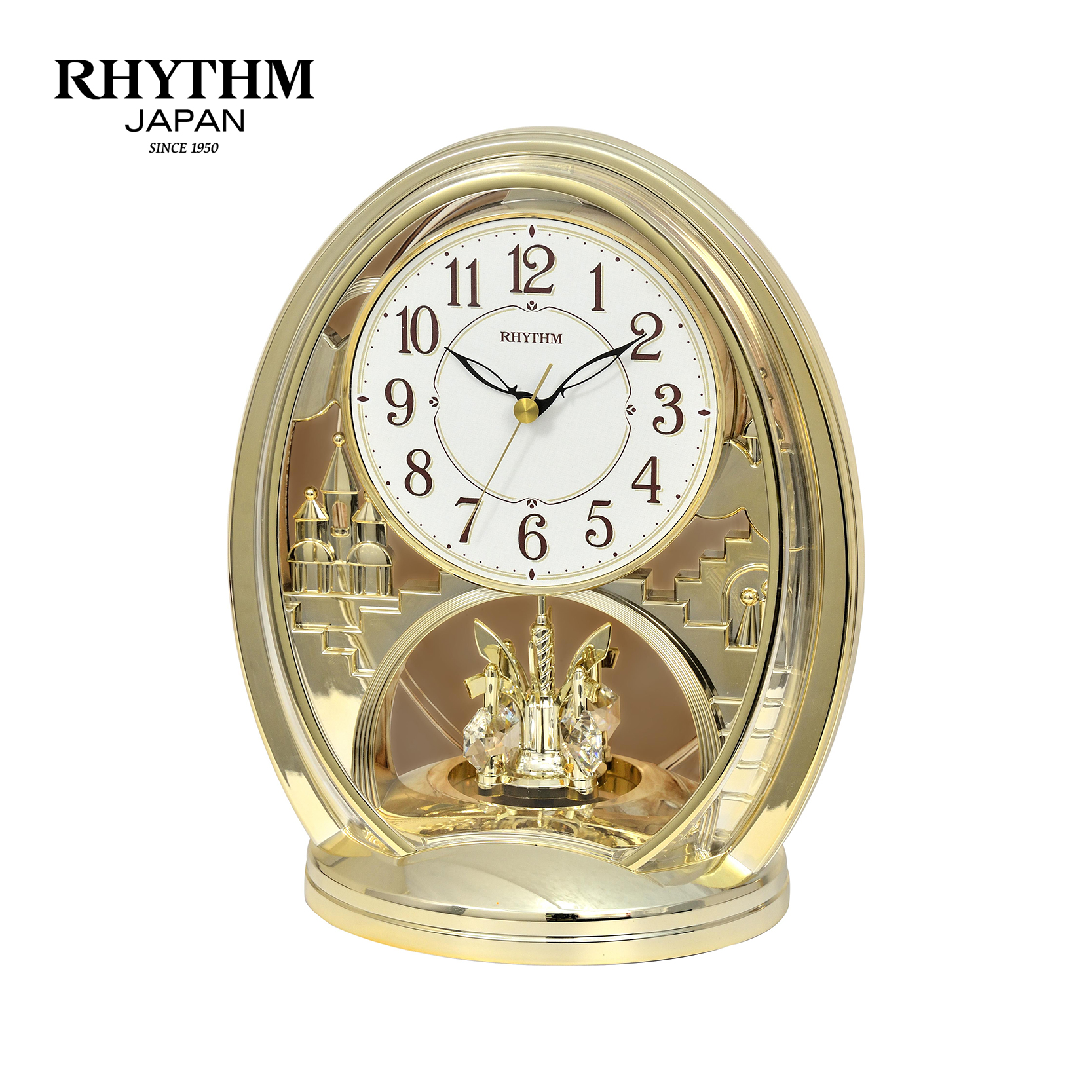 Đồng hồ Rhythm 4SG768WT18 Kt 20.8 x 25.5 x 13.7cm, 725g. Vỏ nhựa. Dùng Pin.