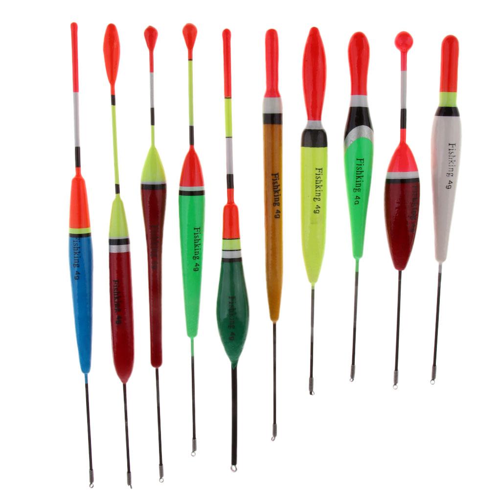 10pcs Fishing Balsa Wood Floats Bobbers Buoy Carp Coarse Fishing Tackle