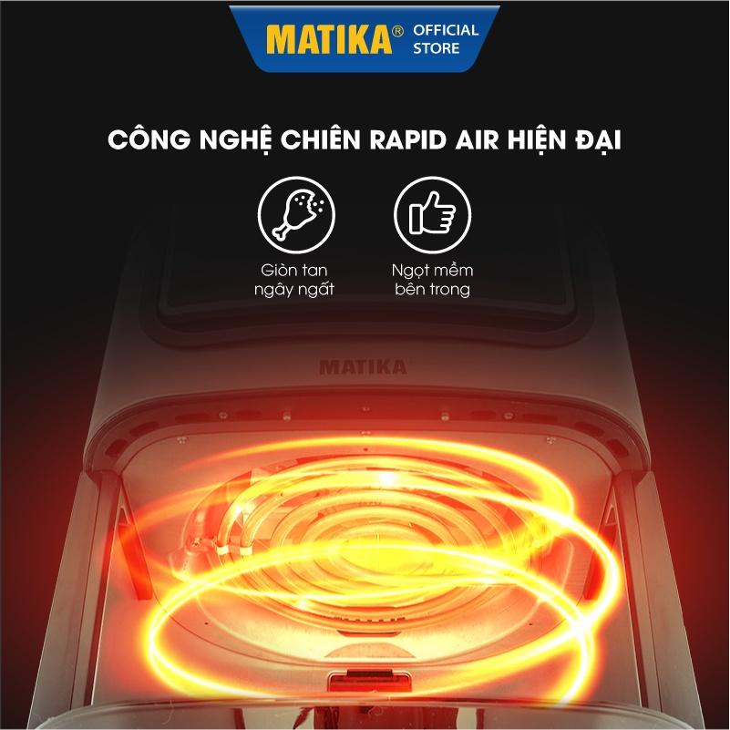 Nồi Chiên Không Dầu Điện Tử MATIKA 9.8L 1800W MTK-9198, Hàng Chính Hãng