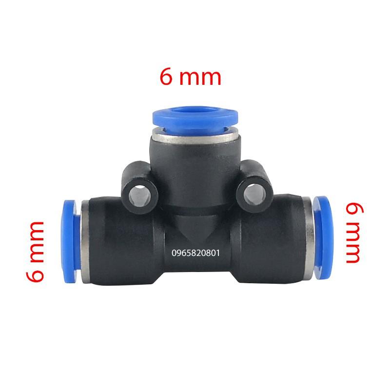 Đầu cút nối nhanh chữ T ống 6,8,10,12