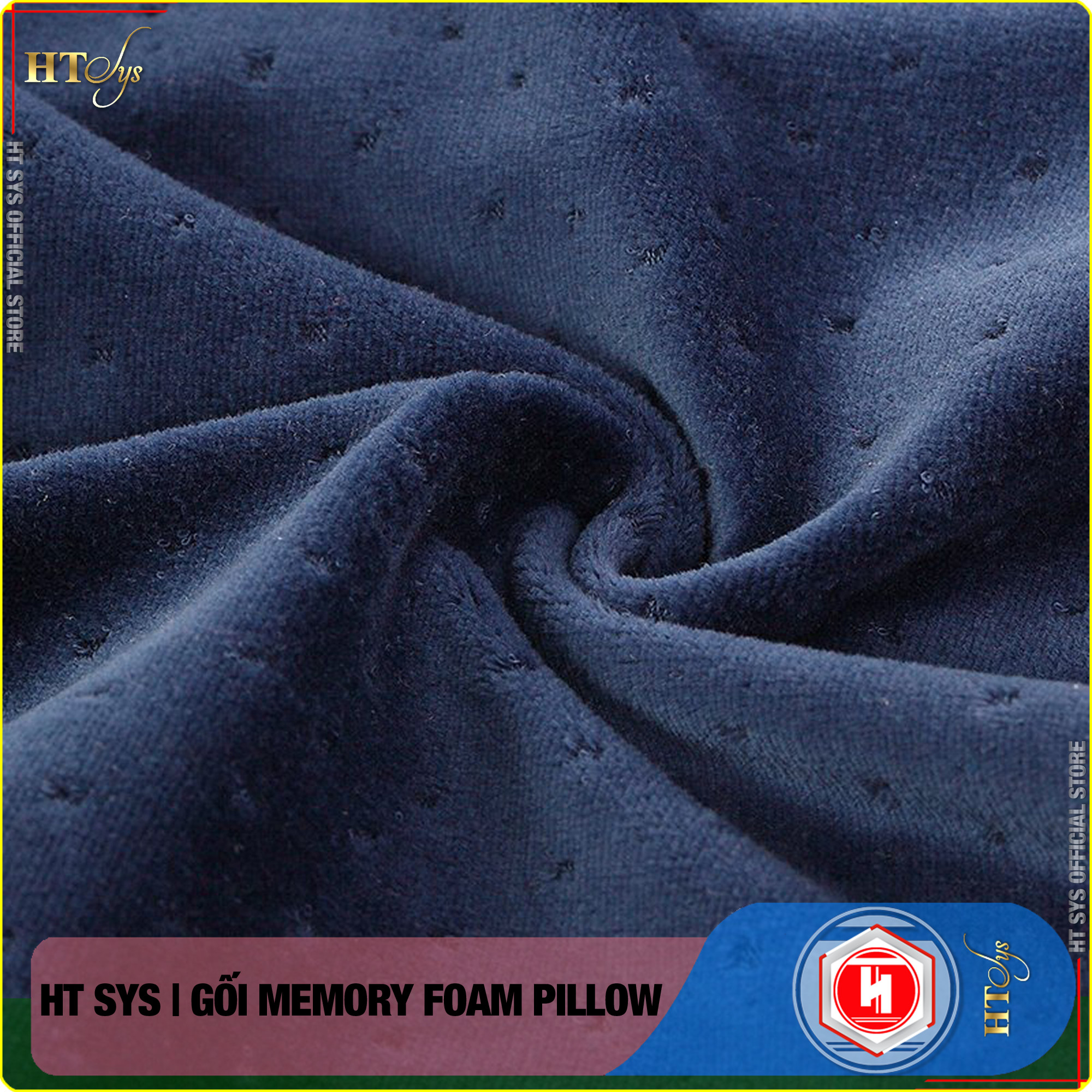 Gối cao su non Memory Foam Pillow công nghệ Nhật Bản - Giúp Ngủ Nhanh - Chống thoái hoá đốt sống cổ - HT SYS - [ Hàng Nhập Khẩu