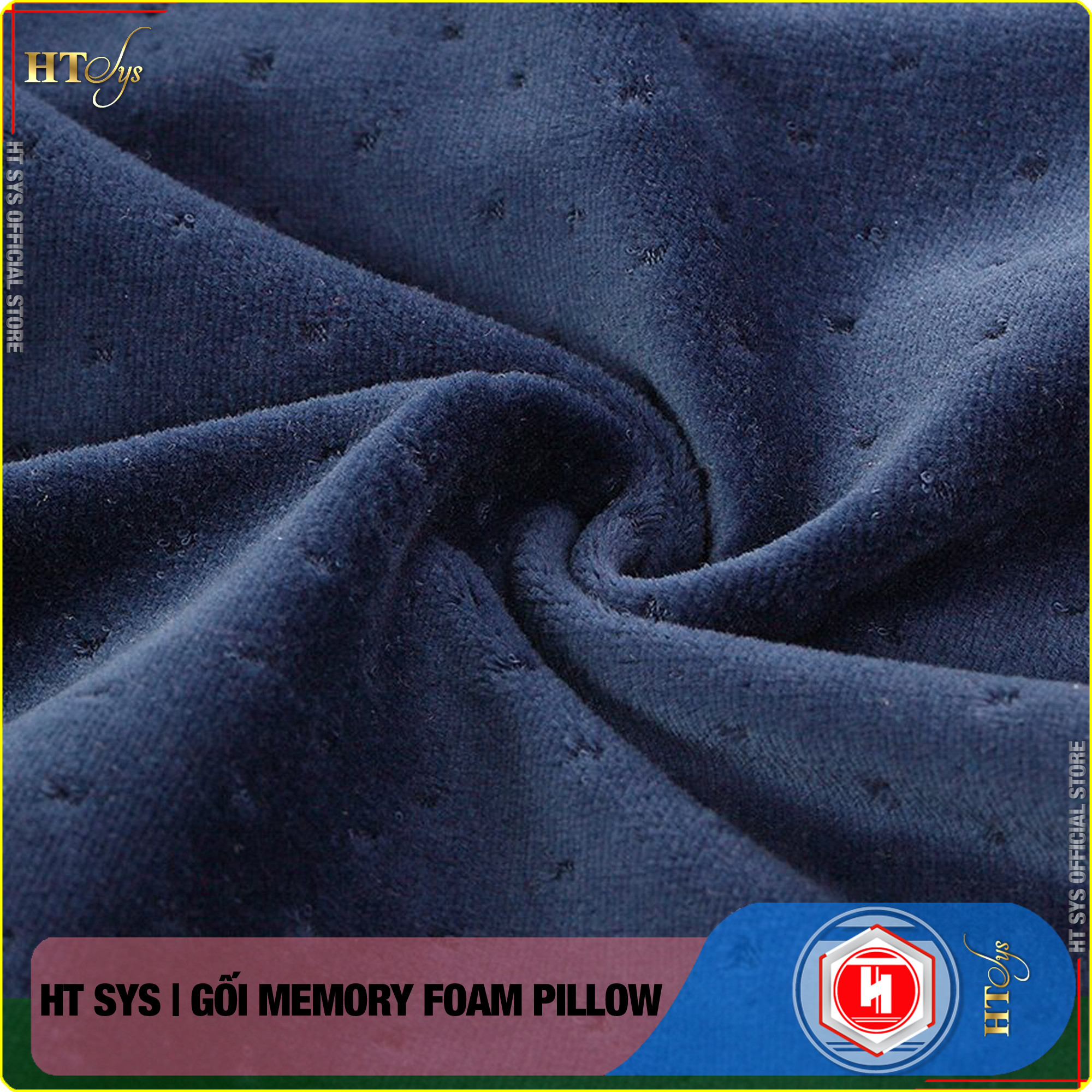 Gối cao su non Memory Foam Pillow công nghệ Nhật Bản -HT SYS- Giúp Ngủ Nhanh - Chống thoái hoá đốt sống cổ -